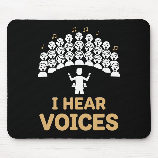Chorleiter Lehrer I Höre Stimmen Chorsänger Mousepad (Vorne)
