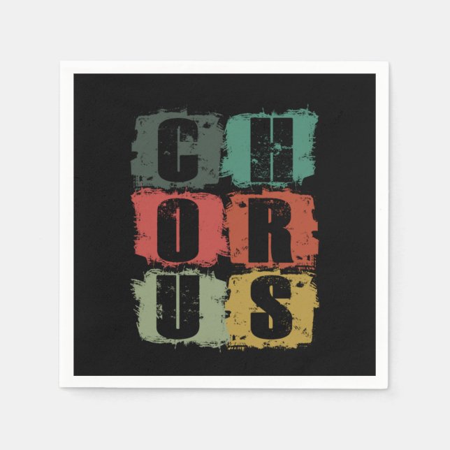 Chormitglied Chor Singer Chormusik Sing Geschenk Serviette (Vorderseite)