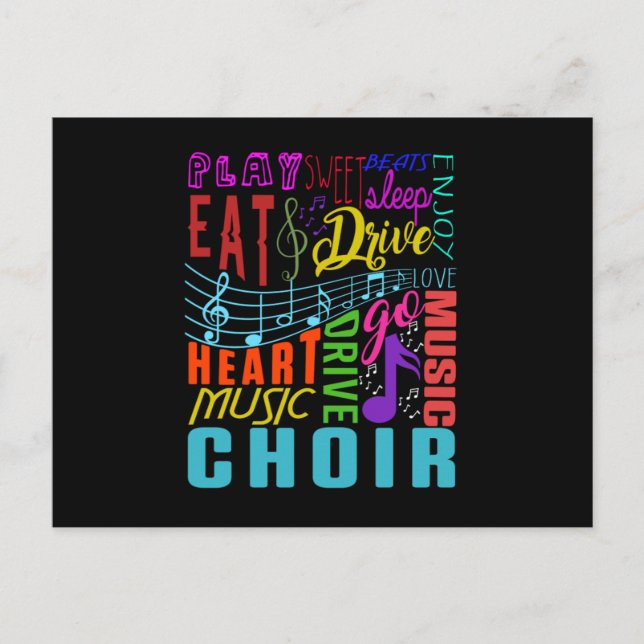 Chormusikchor Chormusikdirigent Geschenk Postkarte (Vorderseite)