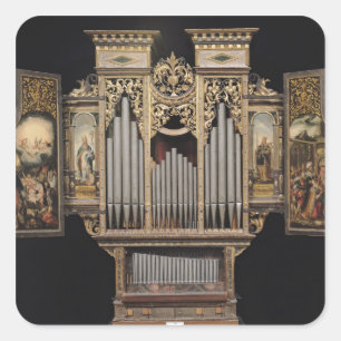 Chororgan mit offenen Platten Quadratischer Aufkleber