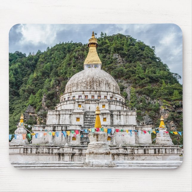 Chorten Kora - Ostbhutan, Himalaya, Asien Mousepad (Vorne)