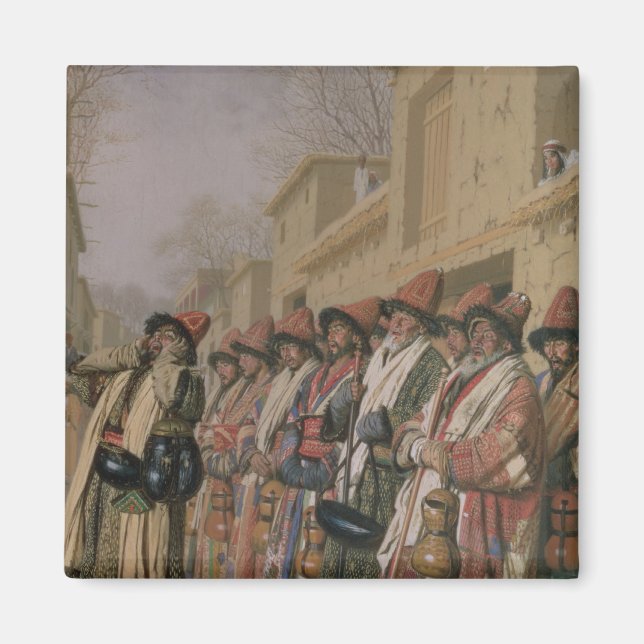 Chorus Begging Alms in Taschkent, 1870 Magnet (Vorne)