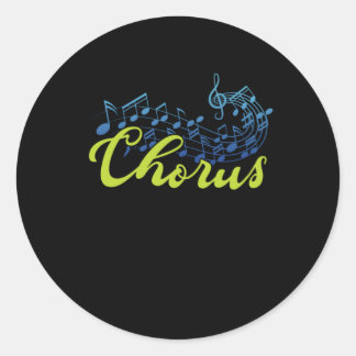 Chorus Choir Notes Leiter Chormusik Geschenk Runder Aufkleber