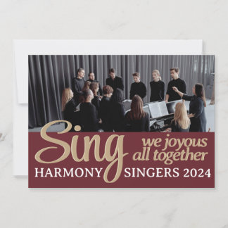 Chorus Chor Frohe Weihnachts-Sängermusik Foto Feiertagskarte