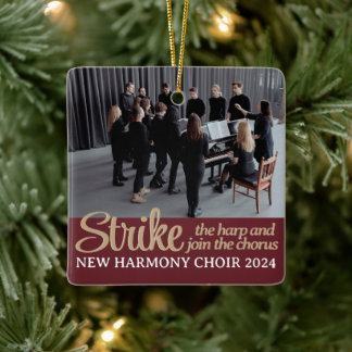 Chorus Chor Frohe Weihnachts-Sängermusik Foto Keramikornament