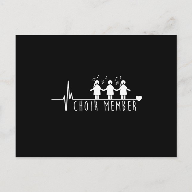 Chorus Chorus Chorus Choral Musiknotens G Postkarte (Vorderseite)