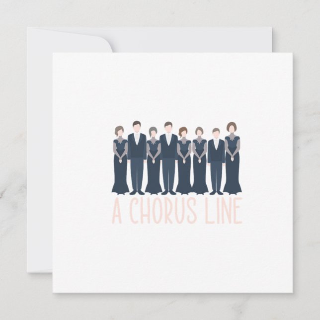 Chorus Line Chorgesang Chormusik Geschenk Einladung (Vorderseite)
