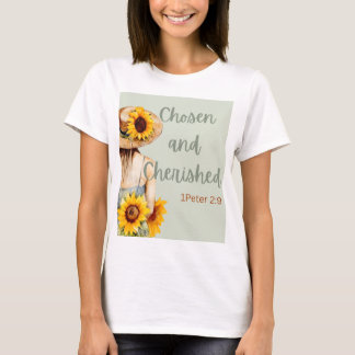 "Chosen and Cherished" mit Bibelverse und Girl T-Shirt