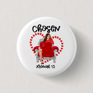 Chosen Jeremiah 1:5 Valentine Galentine Tag Gott Button
