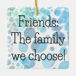 Choses Family Textured Polka Dot Square Geschenk T Keramikornament