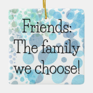 Choses Family Textured Polka Dot Square Geschenk T Keramikornament