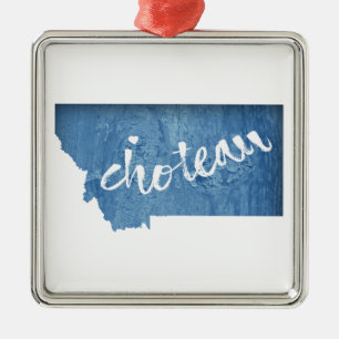 Choteau Montana Holzmaserung Ornament Aus Metall