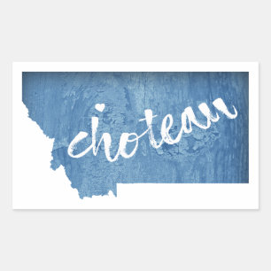 Choteau Montana Holzmaserung Rechteckiger Aufkleber