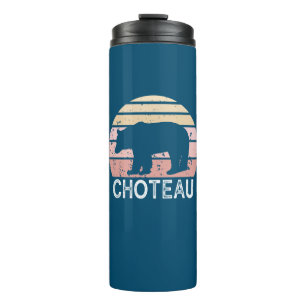 Choteau Montana Retro Bär Thermosbecher