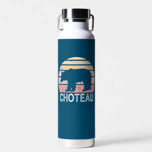 Choteau Montana Retro Bär Trinkflasche