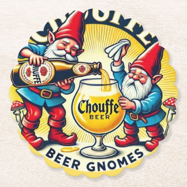 Chouffe Beer Gnomes Theme Design Untersetzer (Vorderseite)
