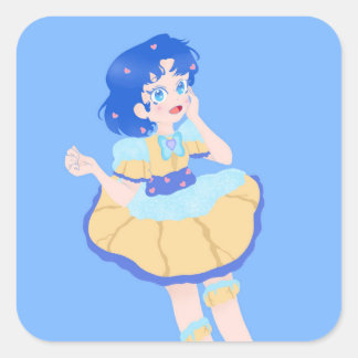 Choux Mercury Quadratischer Aufkleber