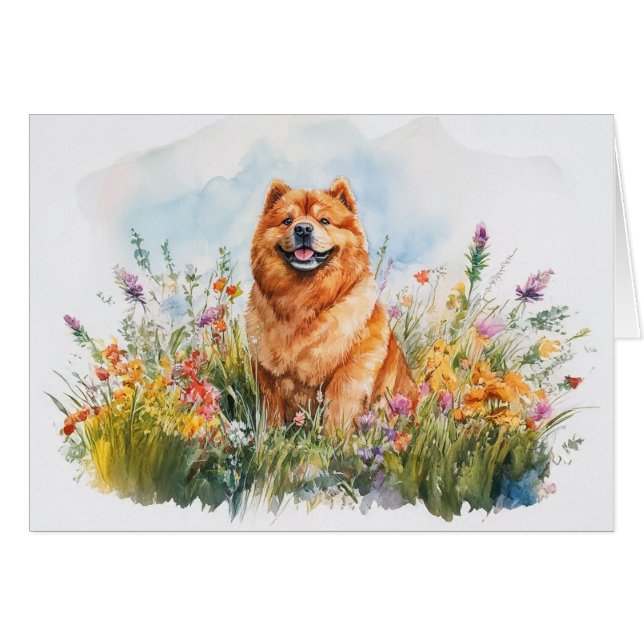 Chow Chow - 5" x 7" Art Card (Vorderseite (Horizontal))