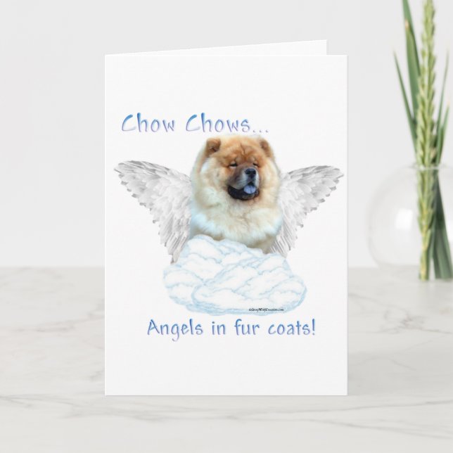 Chow Chow Angel Feiertagskarte (Vorderseite)