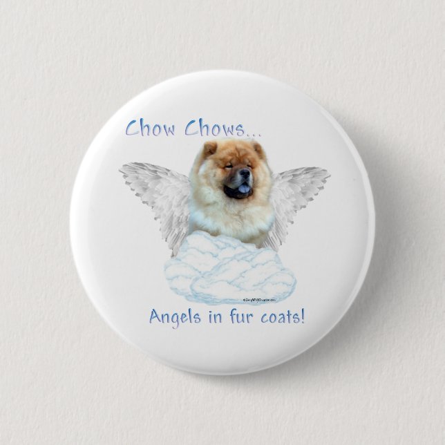 Chow Chow Angel - Schaltfläche Button (Vorderseite)