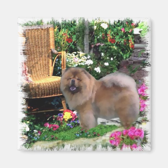 Chow Chow Art Geschenke Magnet (Vorne)