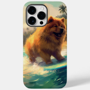 Chow Chow Beach Surfen Malerei Case-Mate iPhone 14 Pro Max Hülle