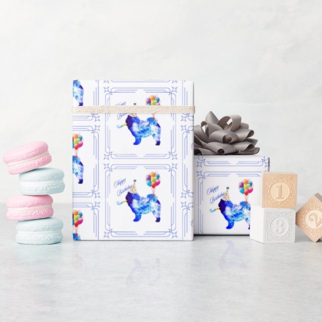 Chow Chow Birthday Geschenkpapier (Babyparty)