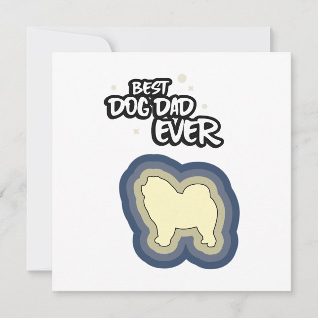 Chow Chow Blue Best Dog Vater je ich dich Karte (Vorderseite)