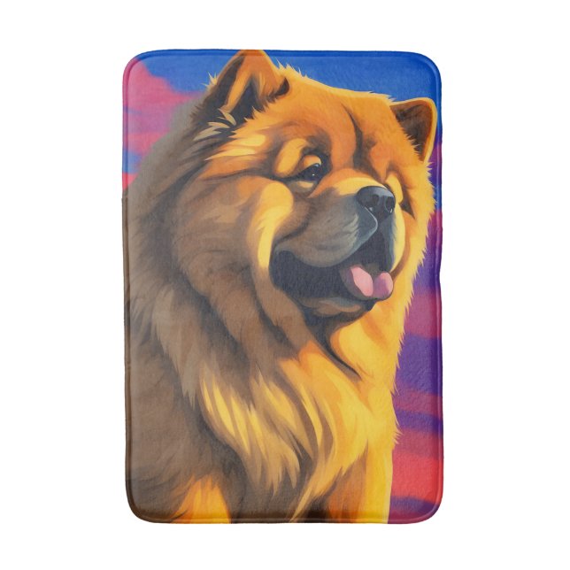 Chow Chow Cainting Badematte (Vorderseite Vertikal)