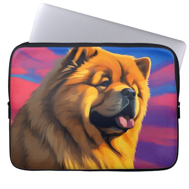 Chow Chow Cainting Laptopschutzhülle (Vorderseite)