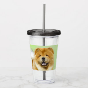 Chow Chow Cainting - Niedliche Original Hunde Art Acryltrinkbecher