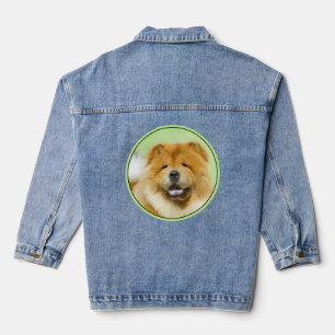 Chow Chow Cainting - Niedliche Original Hunde Art Jeansjacke