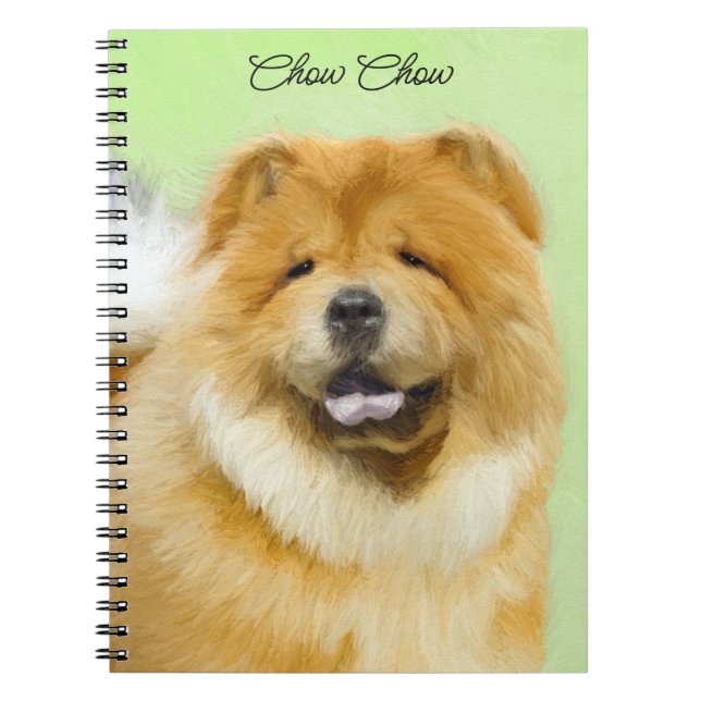 Chow Chow Cainting - Niedliche Original Hunde Art Notizblock (Vorderseite)