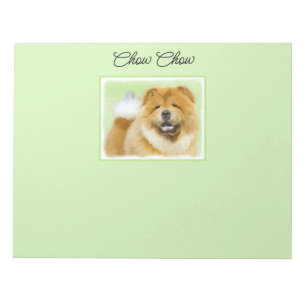 Chow Chow Cainting - Niedliche Original Hunde Art Notizblock