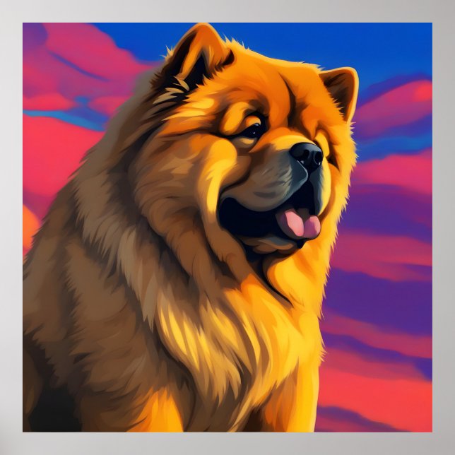 Chow Chow Cainting Poster (Vorne)