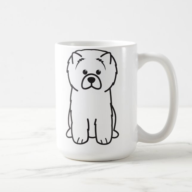 Chow-Chow Chow-Chow HundeCartoon Kaffeetasse (Rechts)