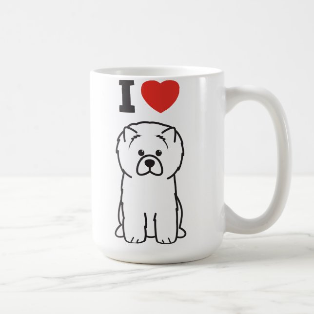 Chow-Chow Chow-Chow HundeCartoon Kaffeetasse (Rechts)