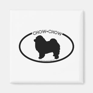 Chow-Chow Chow-Chow Silhouette-Schwarz-Magnet Magnet