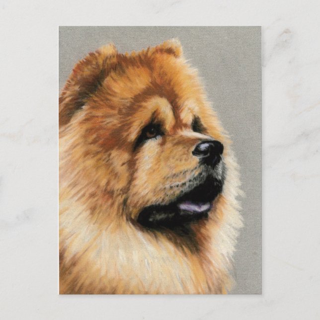 Chow Chow Chow Hund Art Postkarte (Vorderseite)