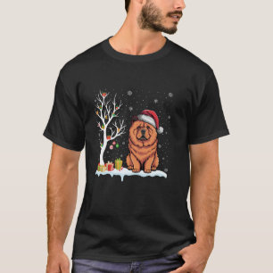 Chow Chow Chow Hund Weihnachtsmannmütze Festlicher T-Shirt