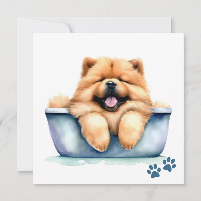 Chow Chow Chow Hundekarte (Vorderseite)