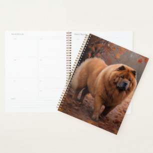 Chow Chow Chow im Herbst Leaves Inspiriert Planer
