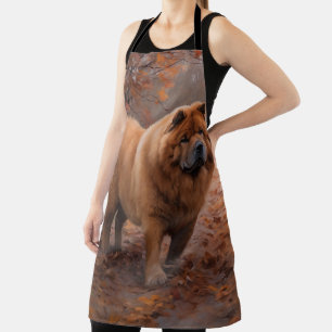 Chow Chow Chow im Herbst Leaves Inspiriert Schürze