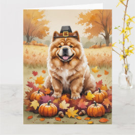 Chow Chow Chow lässt Erntedank Art Karte