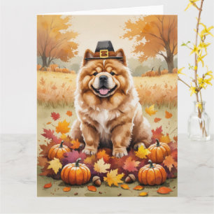 Chow Chow Chow lässt Erntedank Art Karte