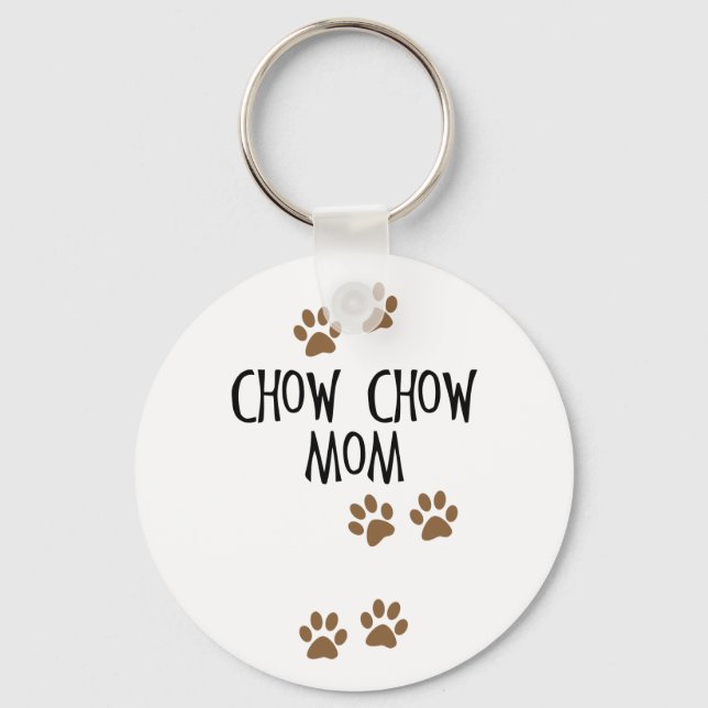 Chow Chow Chow-Mama Schlüsselanhänger (Vorderseite)