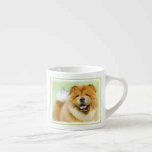 Chow Chow Chow Painting - Niedliche Original Hund  Espressotasse