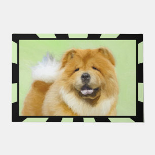 Chow Chow Chow Painting - Niedliche Original Hund  Fußmatte