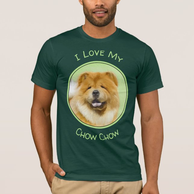 Chow Chow Chow Painting - Niedliche Original Hund  T-Shirt (Vorderseite)