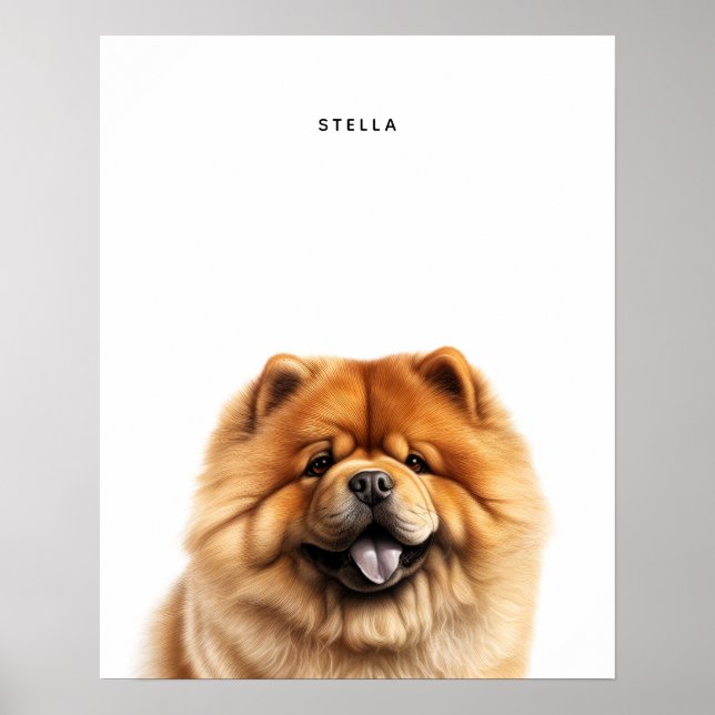 Chow Chow Chow Personalisiert Print Poster (Vorne)
